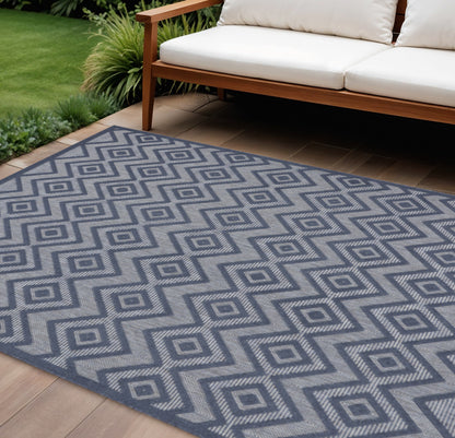 7' X 10' Navy Blue Indoor Outdoor Area Rug-1