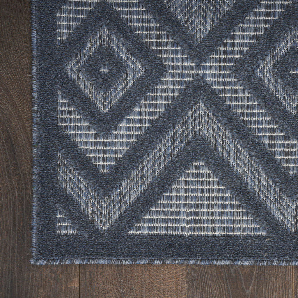 7' X 10' Navy Blue Indoor Outdoor Area Rug-4