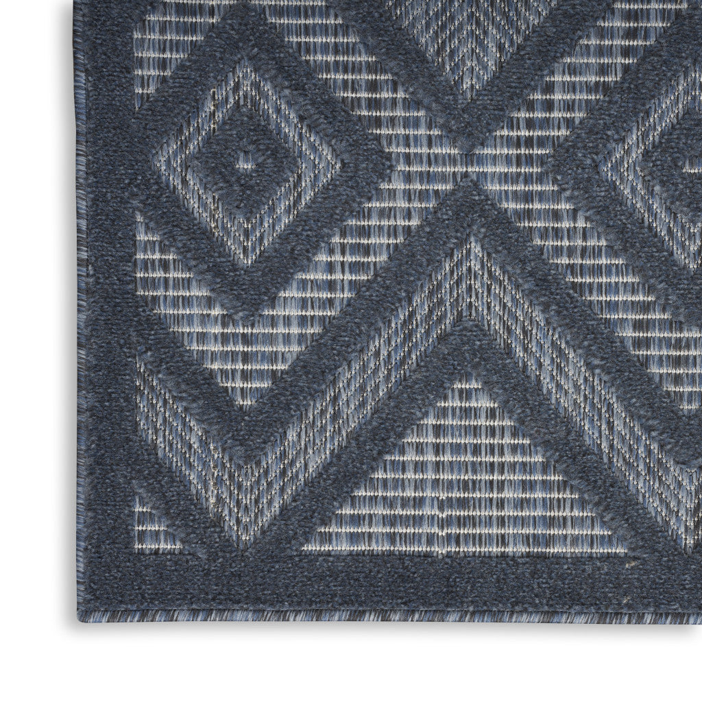 7' X 10' Navy Blue Indoor Outdoor Area Rug-5