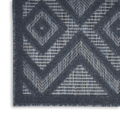 7' X 10' Navy Blue Indoor Outdoor Area Rug-5