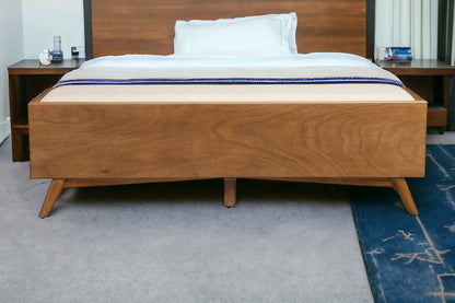 59" Beige and Brown Upholstered Polyester Blend Bench with Drawers-1