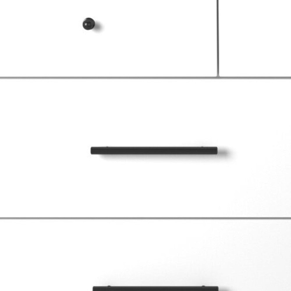 56" White Solid Wood Seven Drawer Double Dresser-2