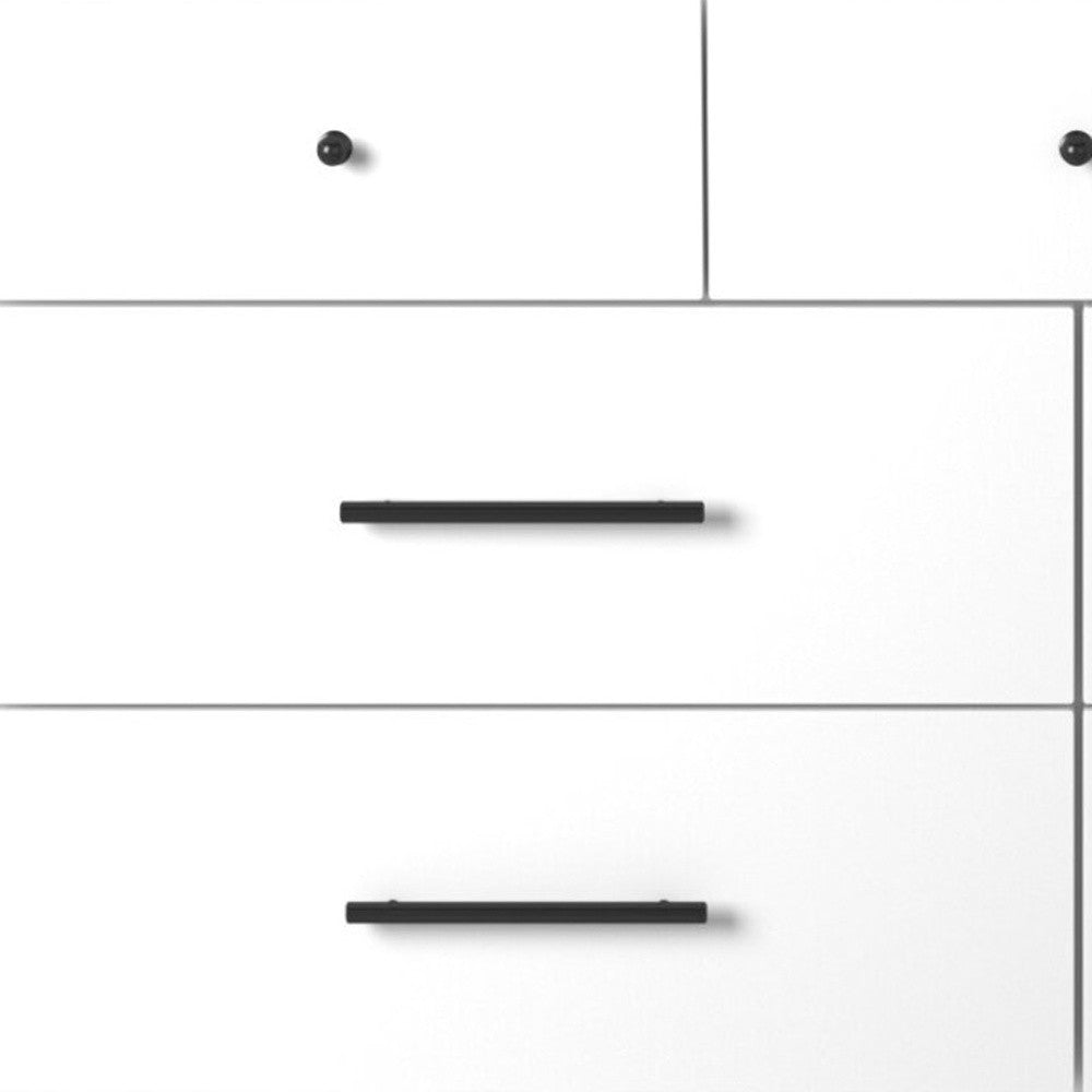 56" White Solid Wood Seven Drawer Double Dresser-3