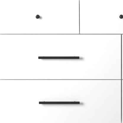 56" White Solid Wood Seven Drawer Double Dresser-3