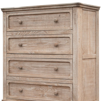 40" Natural Solid Wood Four Drawer Chest-3