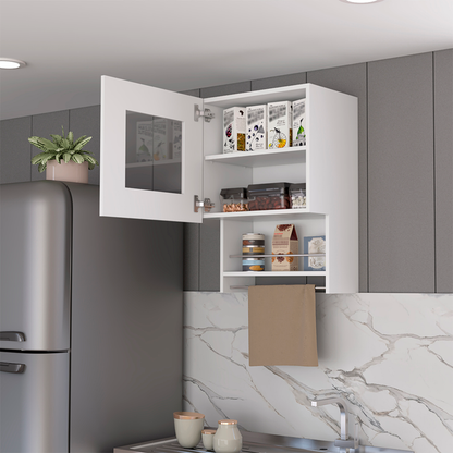 20" White Wall mounted Accent Cabinet With One Shelf-8