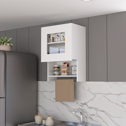 20" White Wall mounted Accent Cabinet With One Shelf-7