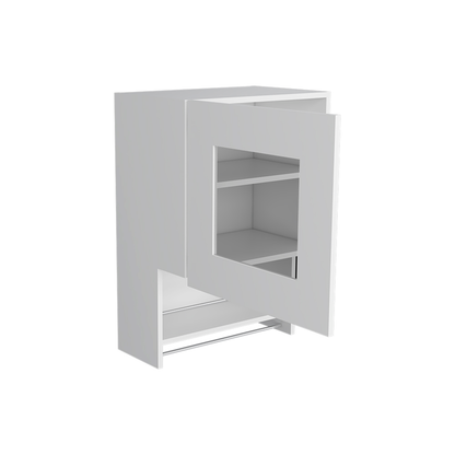 20" White Wall mounted Accent Cabinet With One Shelf-4