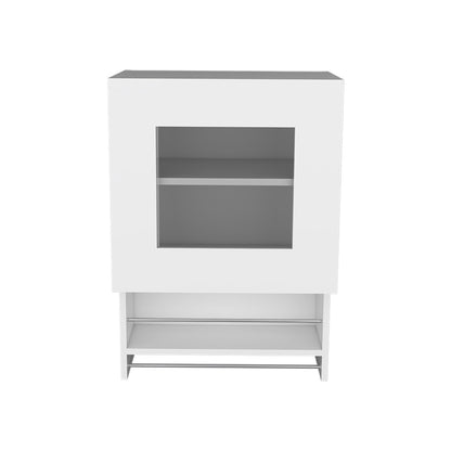20" White Wall mounted Accent Cabinet With One Shelf-6