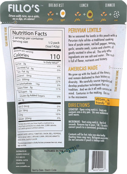 FILLOS PRUVIAN LENTIL BN ( 6 X 10 OZ   )-1