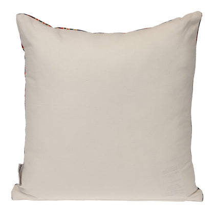 18" Blue and Red Cotton Throw Pillow-2