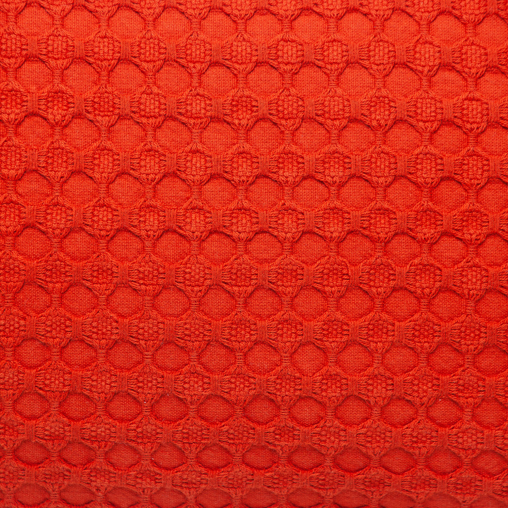 14" X 26" Orange Cotton Lumbar Throw Pillow with Texture-8