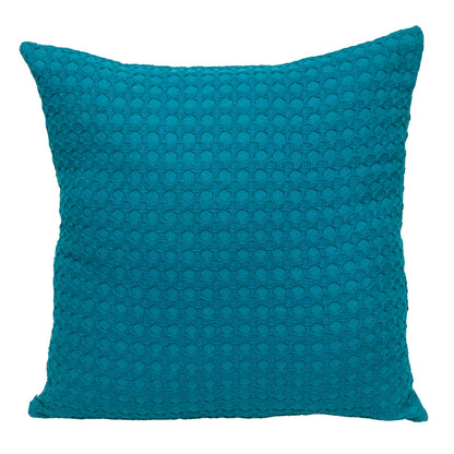 20" Blue Cotton Throw Pillow With Texture-1