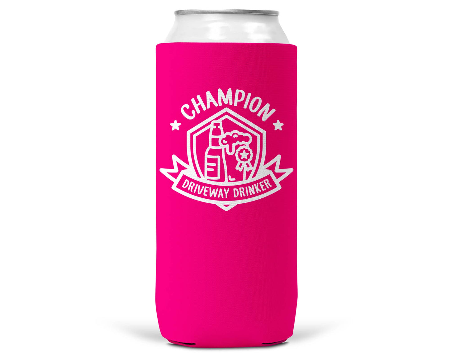 Champion Driveway Drinker SLIM CAN Koozie-6