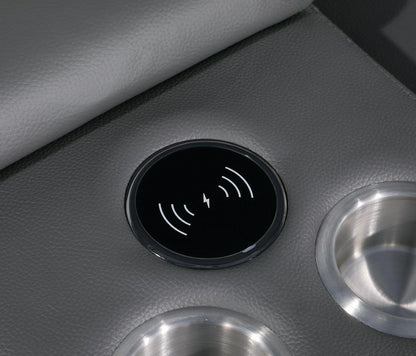 Gray Italian Leather Modular L Shaped Eight Piece Corner Sectional With Console-7