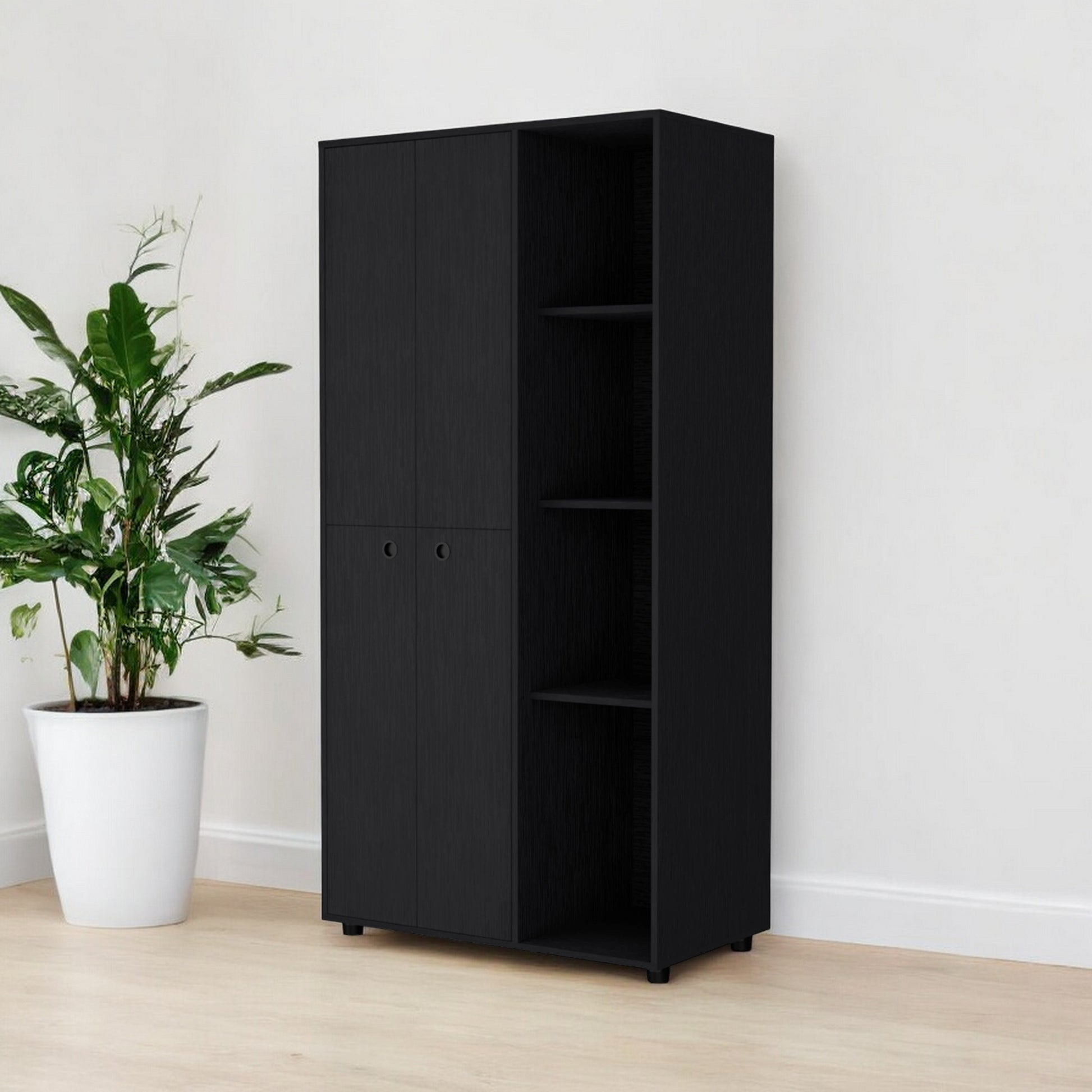 35" Black Drawer Dresser-1