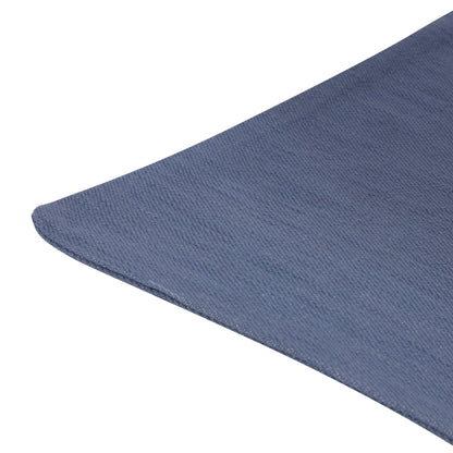 20" Blue Cotton Throw Pillow With Buttons-3