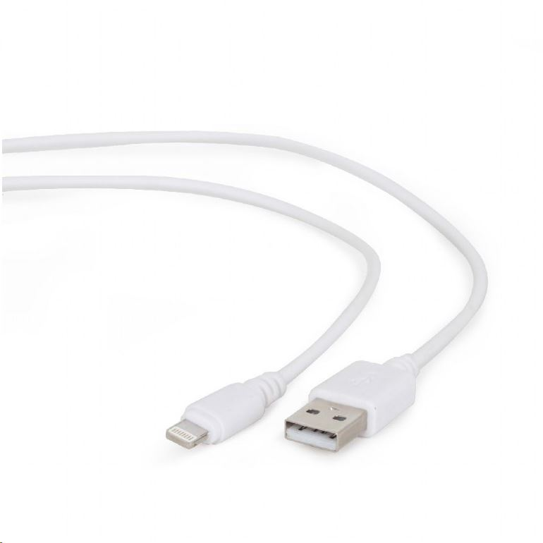 Gembird Cablexpert USB -> Lightning kábel 1m fehér (CC-USB2-AMLM-W-1M) (CC-USB2-AMLM-W-1M) (CC-USB2-AMLM-W-1M)-0