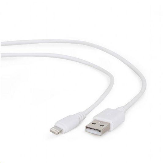 Gembird Cablexpert USB -> Lightning kábel 1m fehér (CC-USB2-AMLM-W-1M) (CC-USB2-AMLM-W-1M) (CC-USB2-AMLM-W-1M)-0