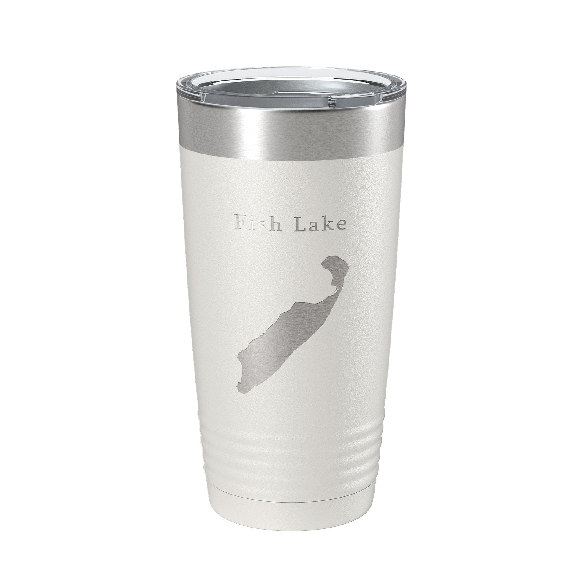 Fish Lake Map Tumbler Travel Mug Insulated Laser Engraved Coffee Cup Utah 20 oz-1