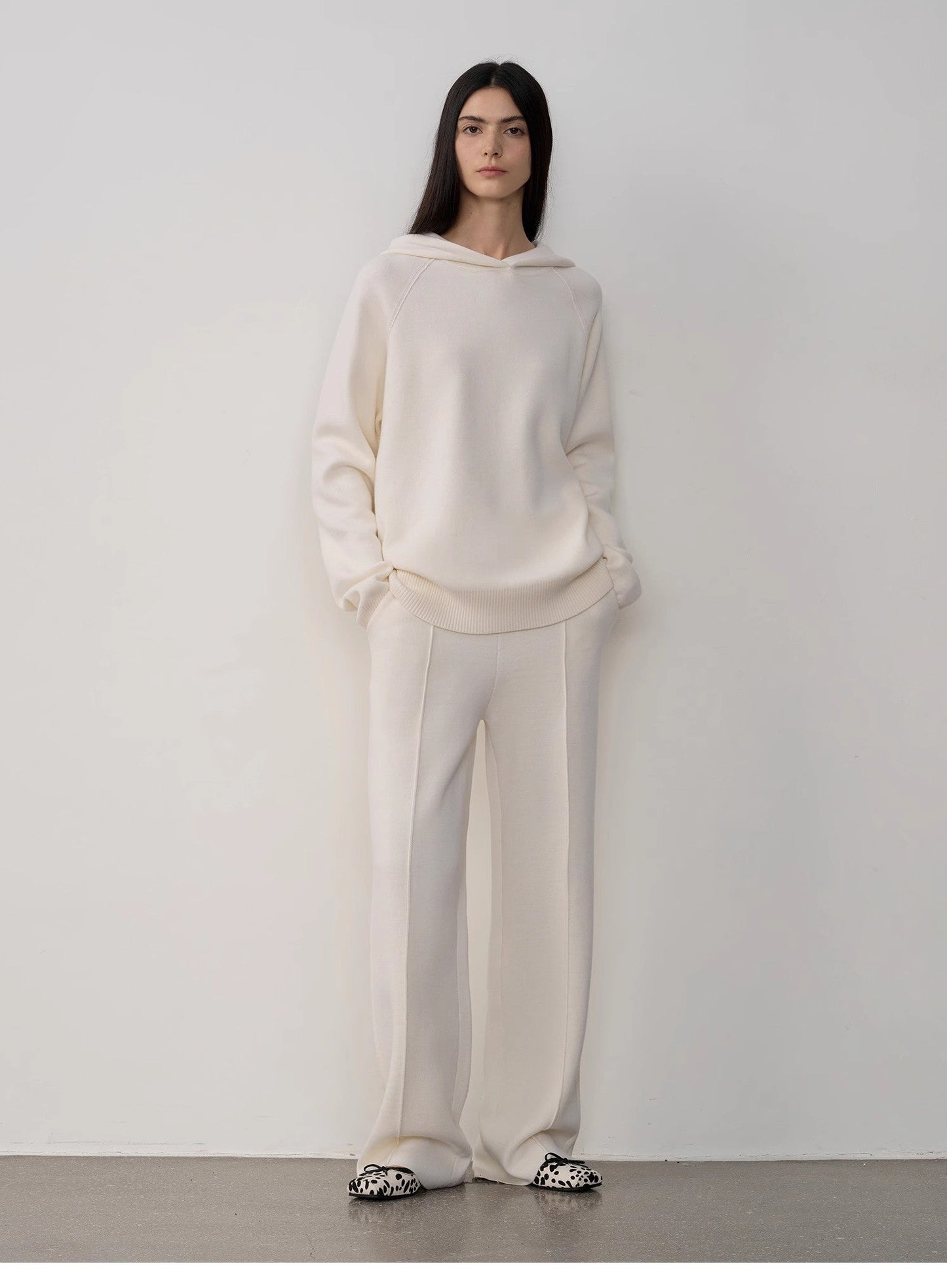 Fireladyfur Women's Wool Knit Hooded Set"Urban One"-13