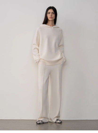 Fireladyfur Women's Wool Knit Hooded Set"Urban One"-13