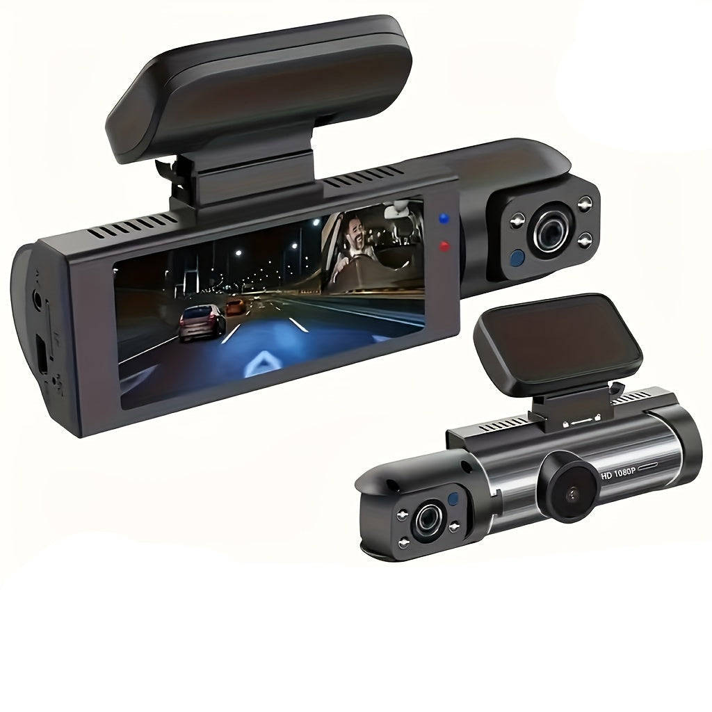 NNETM 1080P Dual-Lens Car Dash Cam with Night Vision-0