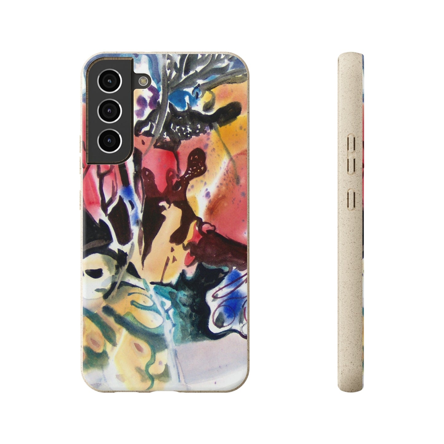 Biodegradable Phone Case with 'Floral Fantasy' Abstract Original Artwork by Barbara Cleary-34
