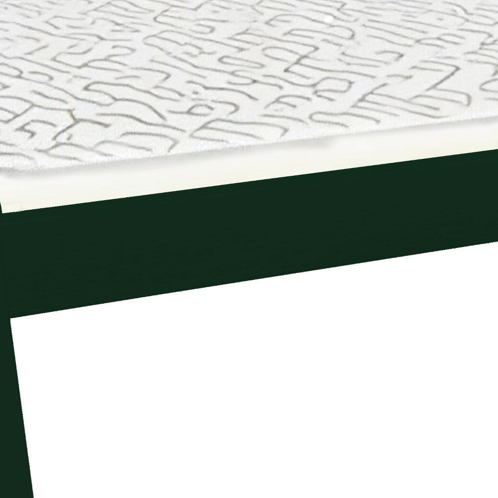 Dark Green Solid Wood Twin Bed Frame-3