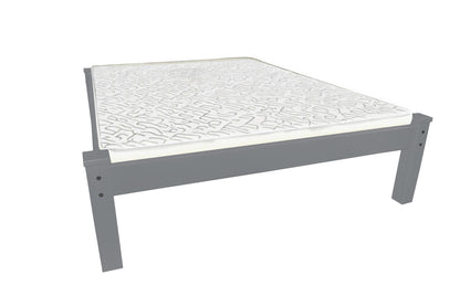 Gray Solid Wood Twin Bed Frame-1