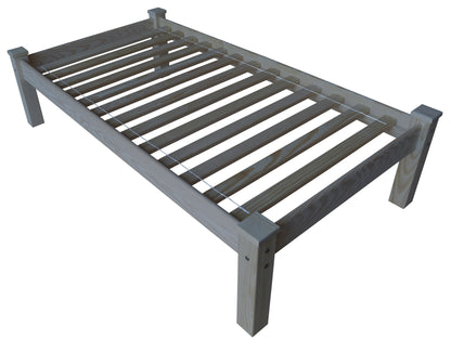 Gray Solid Wood Twin Bed Frame-2