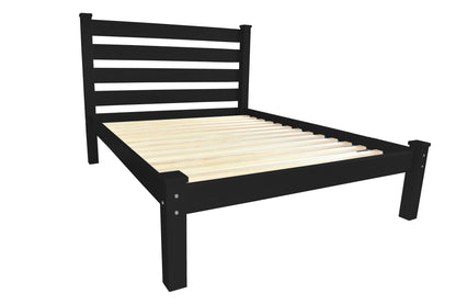 Black Solid Wood Full Bed Frame-2