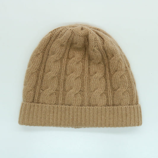 CASHMERE BEANIE WITH CABLES-0