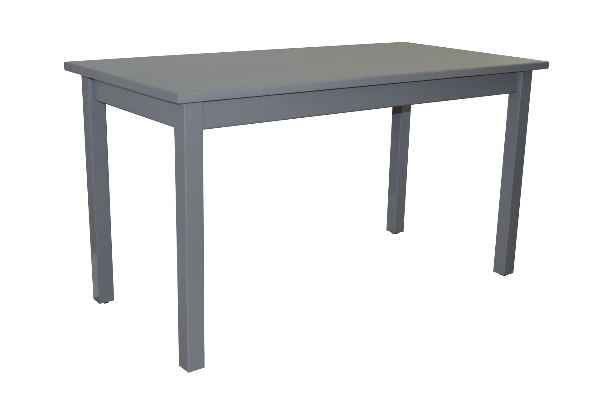60" Gray Solid Wood Dining Table-2