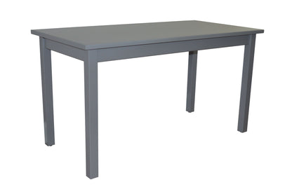 60" Gray Solid Wood Dining Table-2