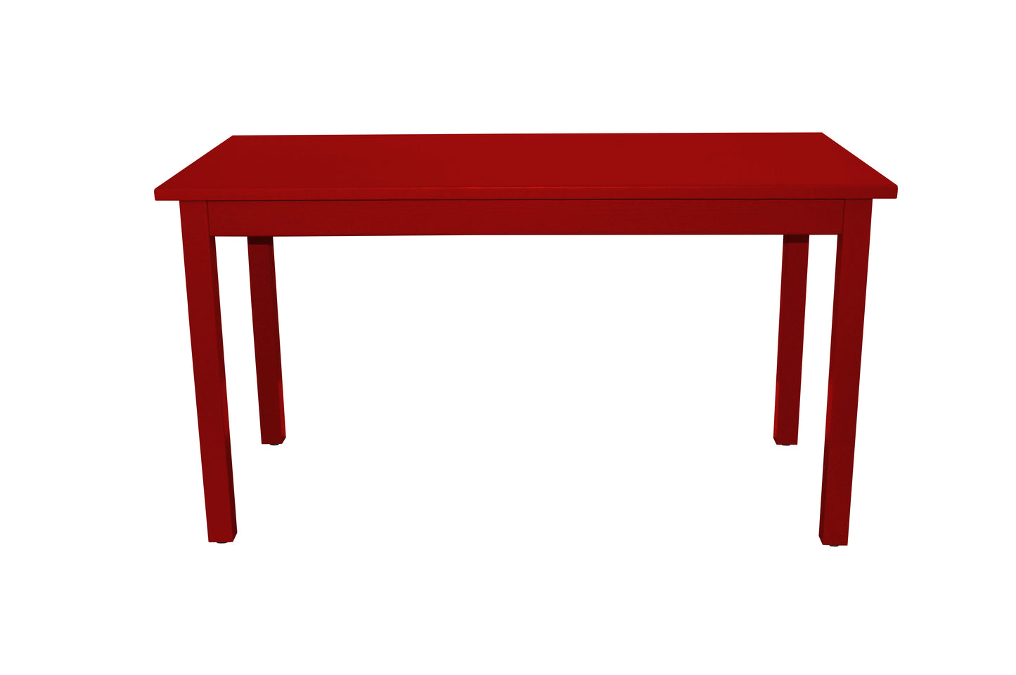 60" Fire Engine Red Solid Wood Dining Table-1