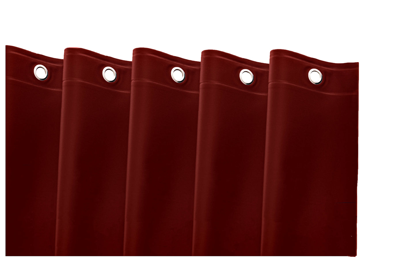 72" Burgundy Vinyl Shower Curtain Liner-0