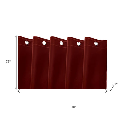 72" Burgundy Vinyl Shower Curtain Liner-3
