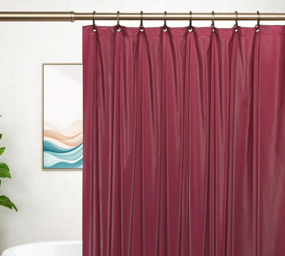 72" Burgundy Vinyl Shower Curtain Liner-1