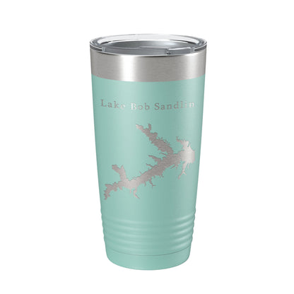 Lake Bob Sandlin Map Tumbler Travel Mug Insulated Laser Engraved Coffee Cup Monticello Reservoir Texas 20 oz-12