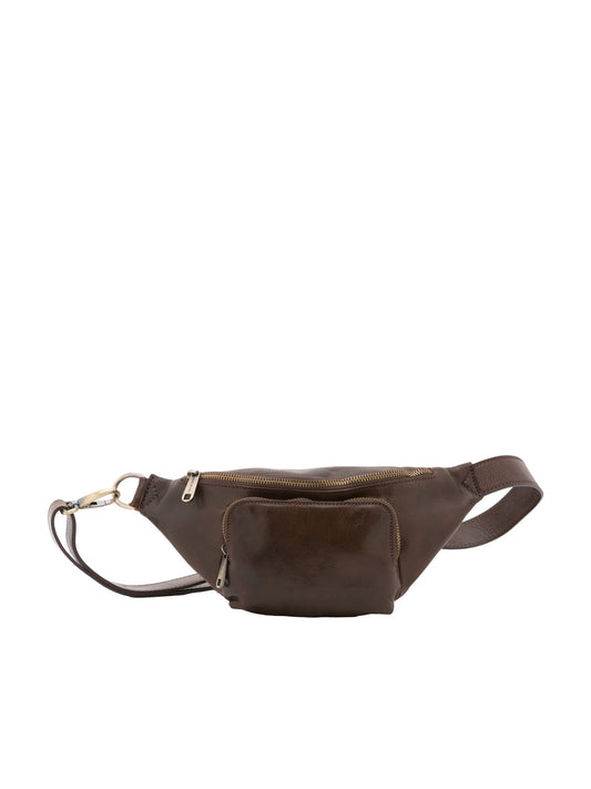 Marsupio da uomo In Vera pelle Made in Italy 30x15x8,5 cm-0