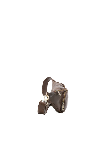 Marsupio da uomo In Vera pelle Made in Italy 30x15x8,5 cm-2