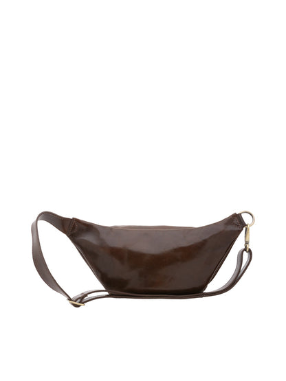 Marsupio da uomo In Vera pelle Made in Italy 37x16,5x10 cm-3