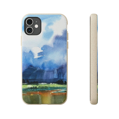 Biodegradable Phone Case with 'Tranquil Mountain View 4' Landscape Original Artwork by Barbara Cleary-31