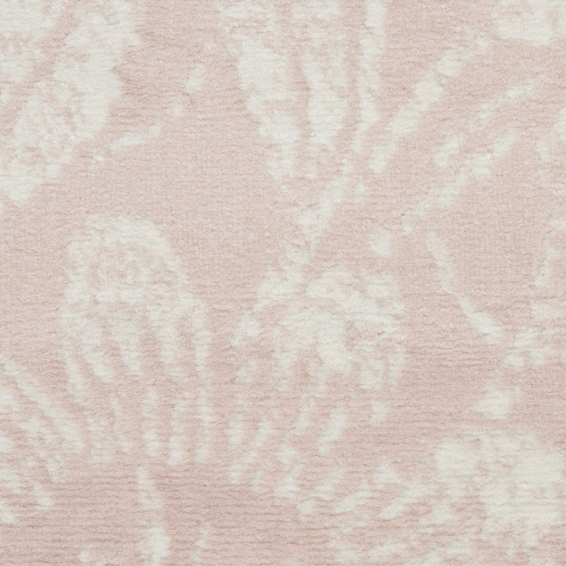 2' X 3' Pink and Ivory Floral Distressed Area Rug-3