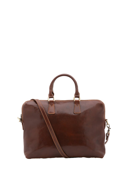 Borsa da lavoro da uomo In Vera pelle Made in Italy 37x27x6 cm-0