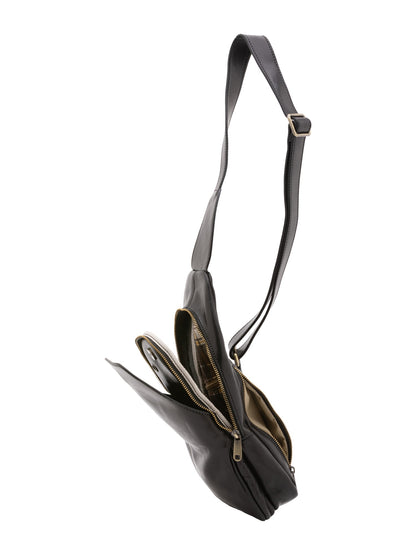 Marsupio da uomo In Vera pelle Made in Italy 33x17x7 cm-4
