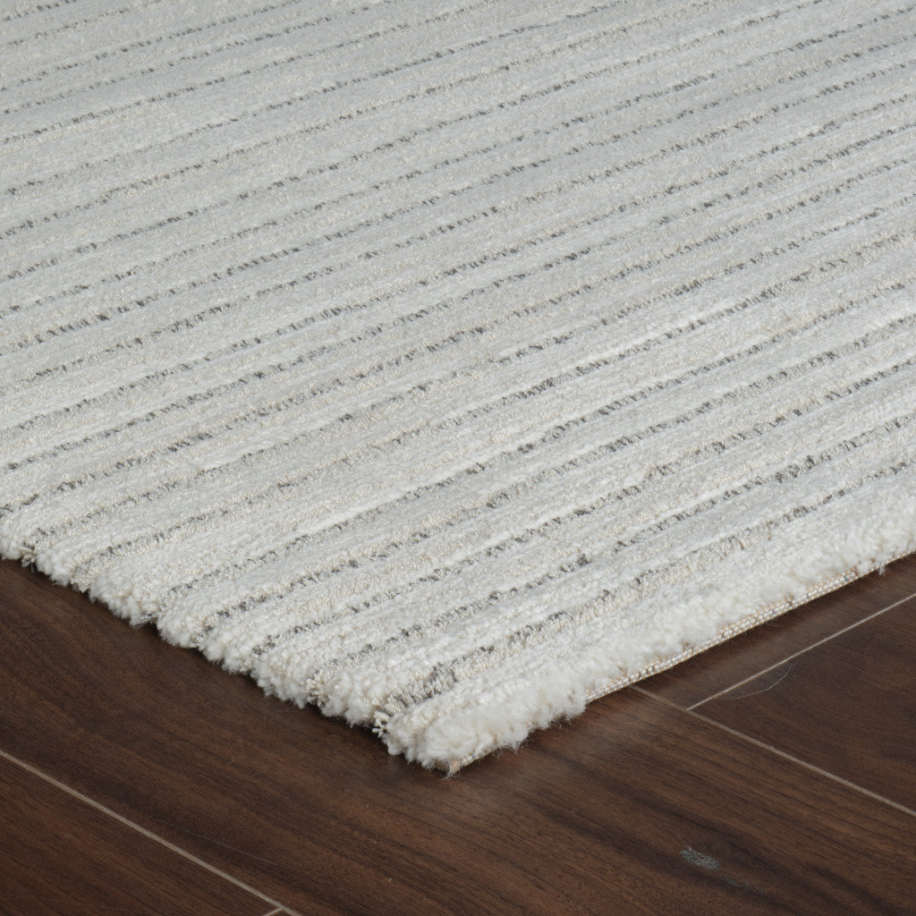 8' X 11' Cream and Beige Abstract Non Skid Area Rug-8