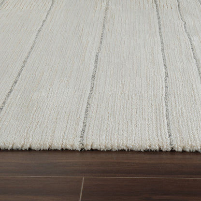 8' X 11' Cream and Beige Abstract Non Skid Area Rug-6