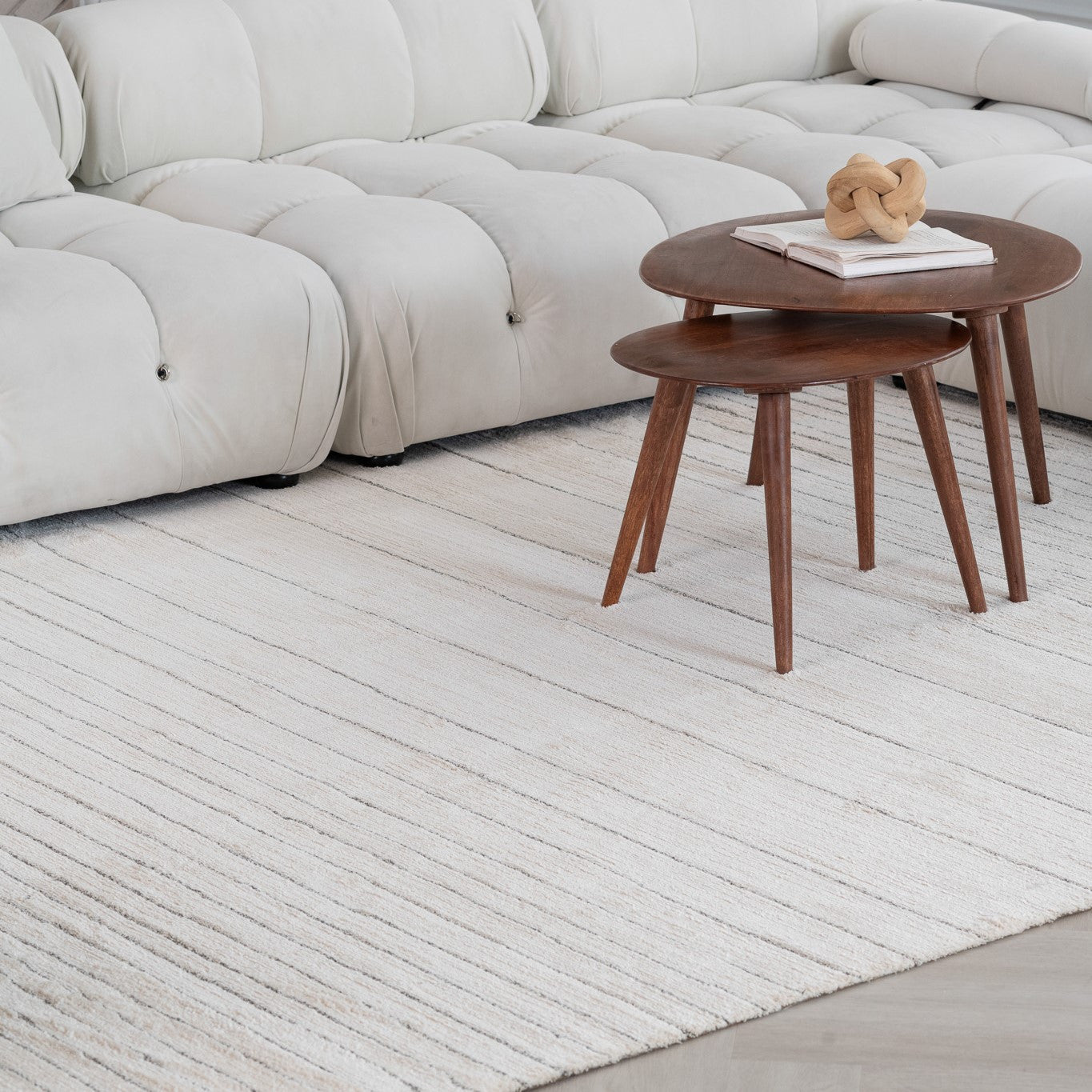 8' X 11' Cream and Beige Abstract Non Skid Area Rug-5